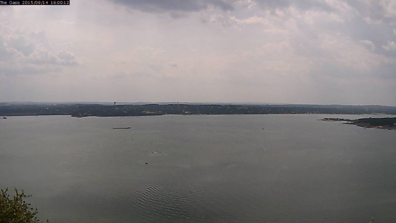 Lake Travis webcam, August 14, 2015 3:05 PM CT