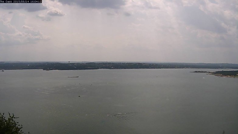 Lake Travis webcam, August 14, 2015 3:10 PM CT