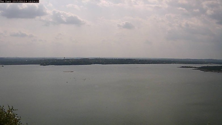 Lake Travis webcam, August 14, 2015 3:30 PM CT