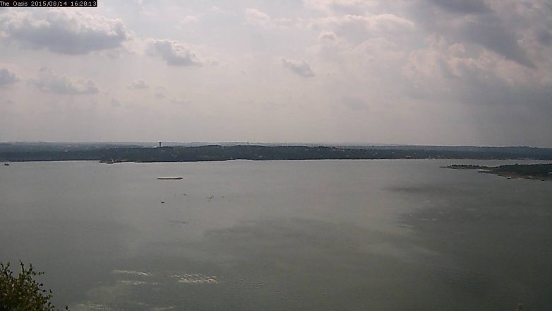 Lake Travis webcam, August 14, 2015 3:35 PM CT