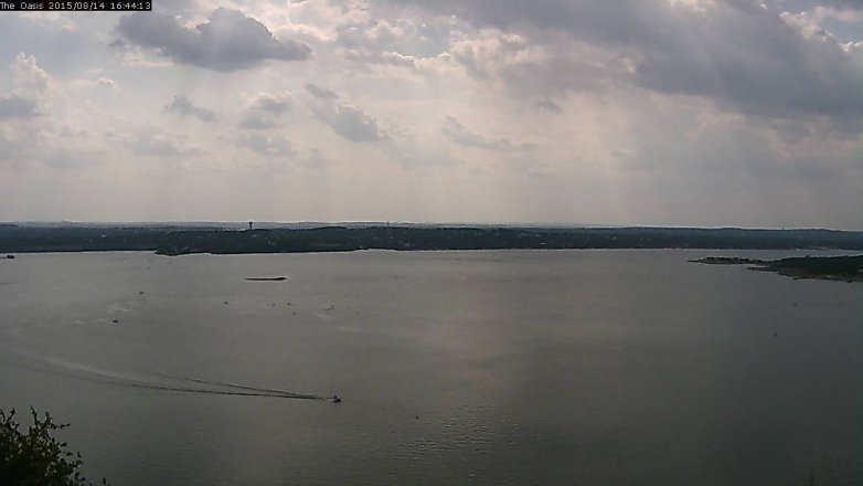 Lake Travis webcam, August 14, 2015 3:50 PM CT