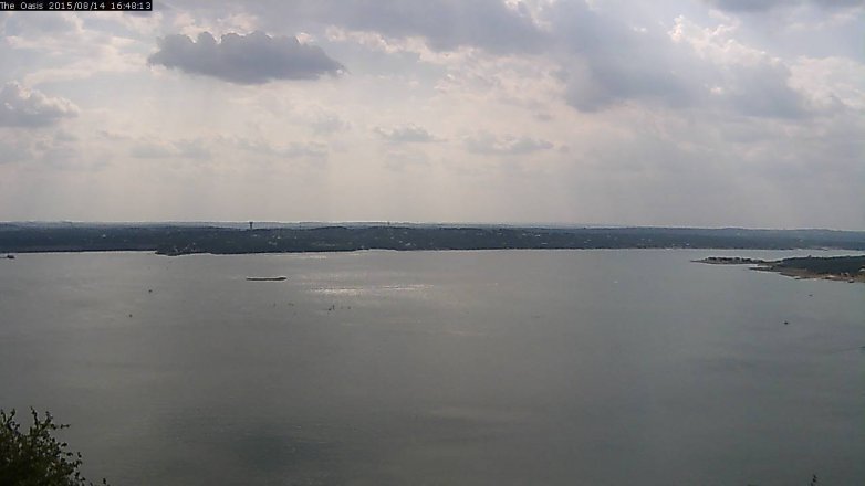 Lake Travis webcam, August 14, 2015 3:55 PM CT