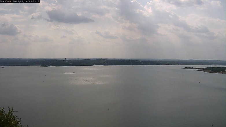 Lake Travis webcam, August 14, 2015 4:00 PM CT