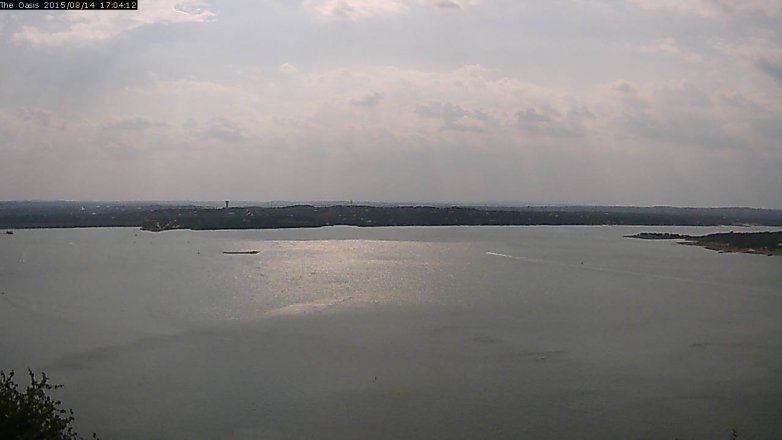 Lake Travis webcam, August 14, 2015 4:10 PM CT