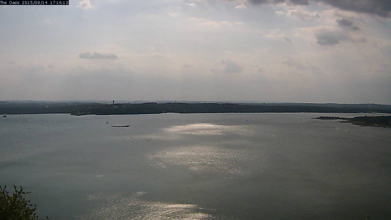 Lake Travis webcam, August 14, 2015 4:25 PM CT