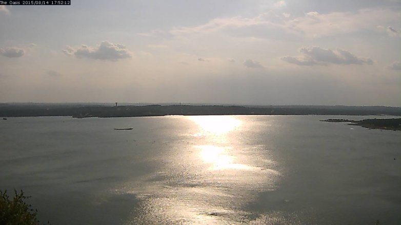 Lake Travis webcam, August 14, 2015 5:00 PM CT