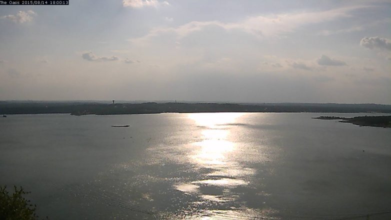 Lake Travis webcam, August 14, 2015 5:05 PM CT