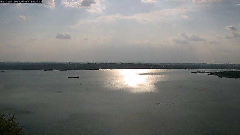 Lake Travis webcam, August 14, 2015 5:10 PM CT