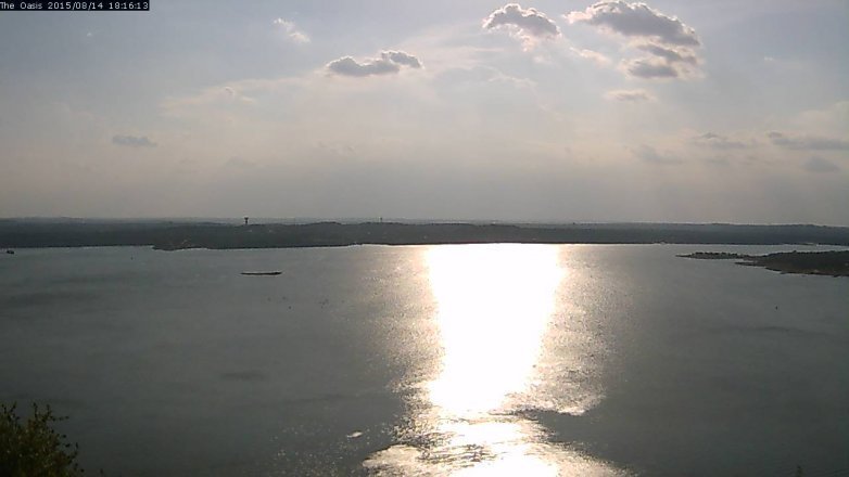 Lake Travis webcam, August 14, 2015 5:20 PM CT