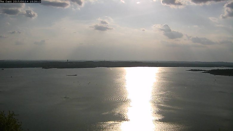 Lake Travis webcam, August 14, 2015 5:35 PM CT