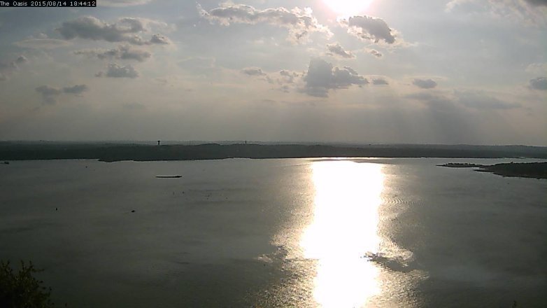 Lake Travis webcam, August 14, 2015 5:50 PM CT