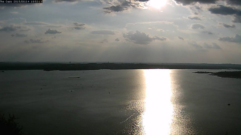 Lake Travis webcam, August 14, 2015 6:00 PM CT
