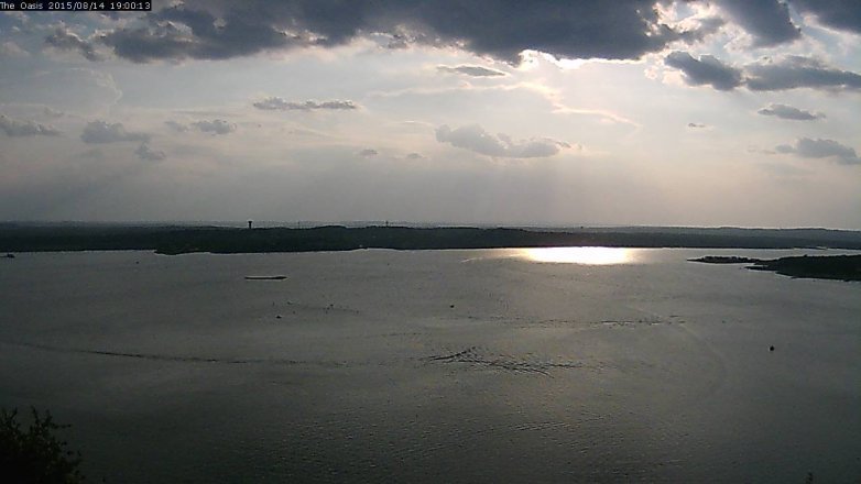 Lake Travis webcam, August 14, 2015 6:05 PM CT