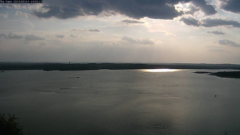Lake Travis webcam, August 14, 2015 6:10 PM CT