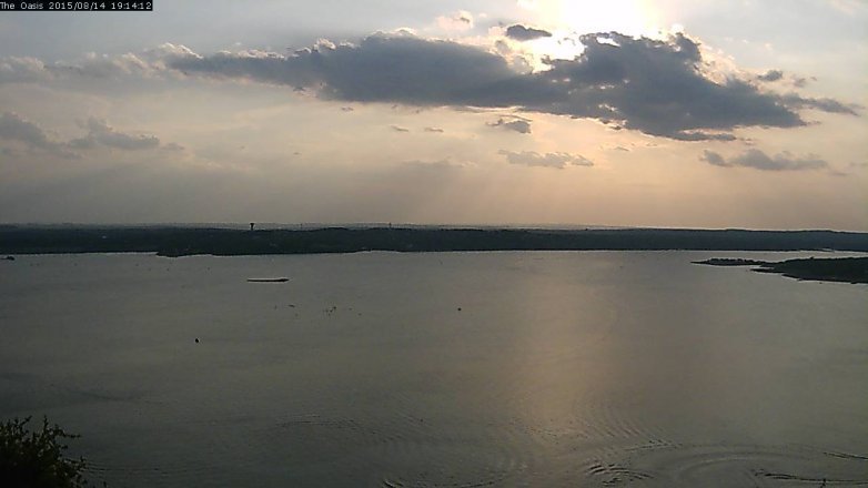 Lake Travis webcam, August 14, 2015 6:20 PM CT