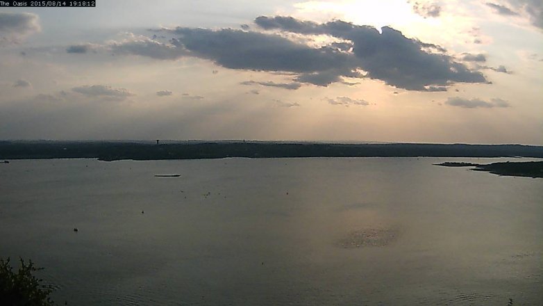 Lake Travis webcam, August 14, 2015 6:25 PM CT