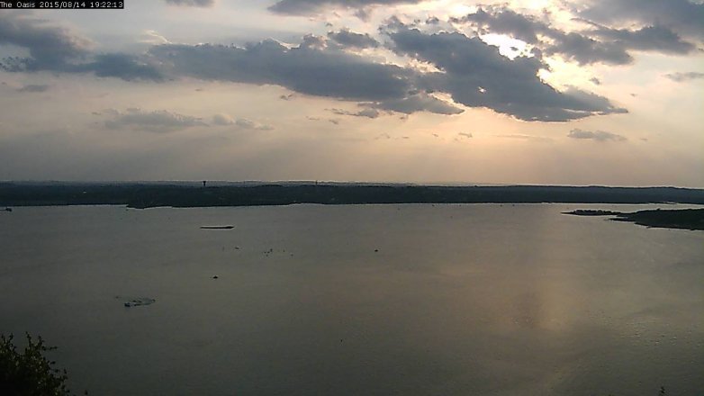 Lake Travis webcam, August 14, 2015 6:30 PM CT