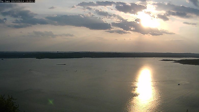 Lake Travis webcam, August 14, 2015 6:35 PM CT