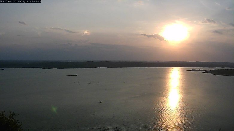 Lake Travis webcam, August 14, 2015 6:45 PM CT