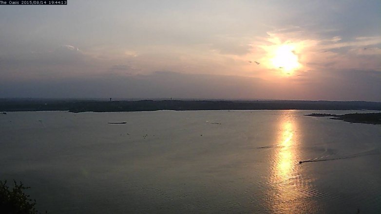 Lake Travis webcam, August 14, 2015 6:50 PM CT