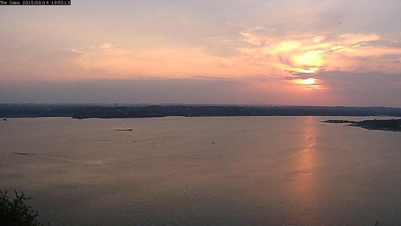 Lake Travis webcam, August 14, 2015 7:00 PM CT