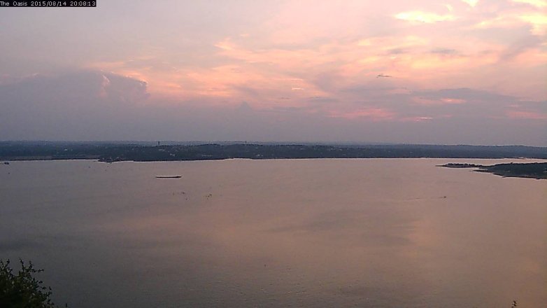 Lake Travis webcam, August 14, 2015 7:15 PM CT