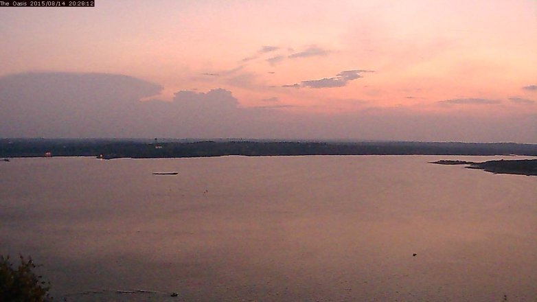Lake Travis webcam, August 14, 2015 7:35 PM CT