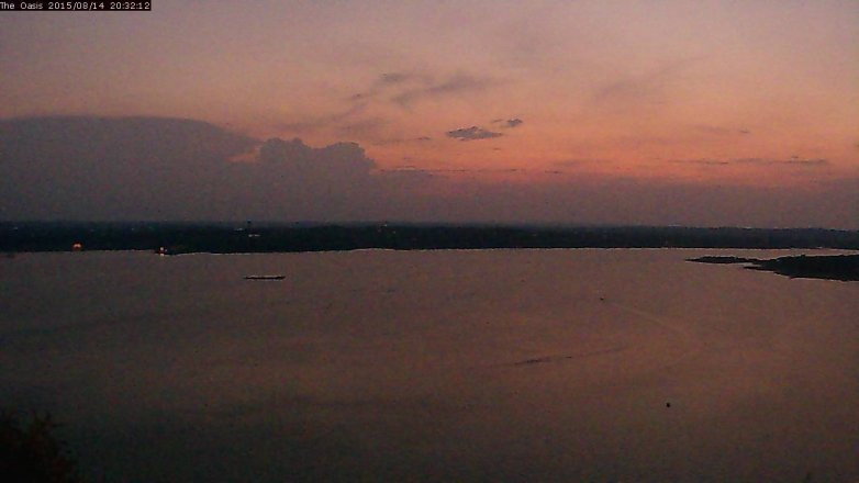 Lake Travis webcam, August 14, 2015 7:40 PM CT