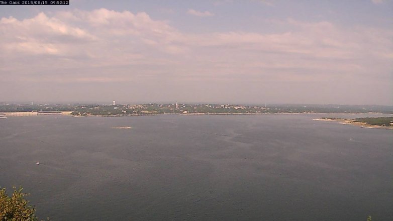 Lake Travis webcam, August 15, 2015 9:00 AM CT