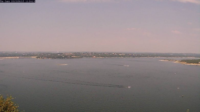 Lake Travis webcam, August 15, 2015 10:30 AM CT