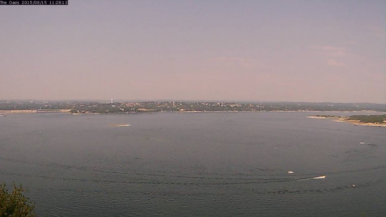 Lake Travis webcam, August 15, 2015 10:35 AM CT