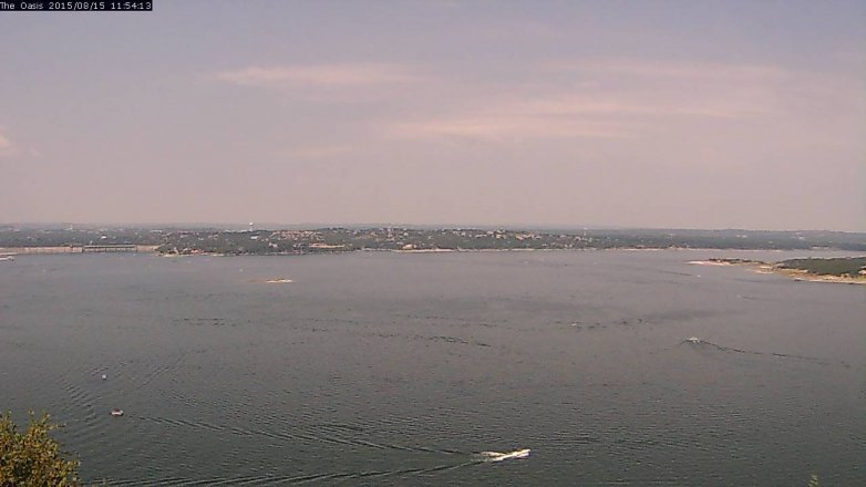Lake Travis webcam, August 15, 2015 11:00 AM CT