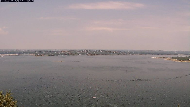Lake Travis webcam, August 15, 2015 11:05 AM CT