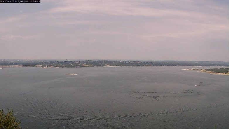 Lake Travis webcam, August 15, 2015 11:10 AM CT