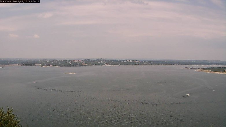 Lake Travis webcam, August 15, 2015 11:15 AM CT