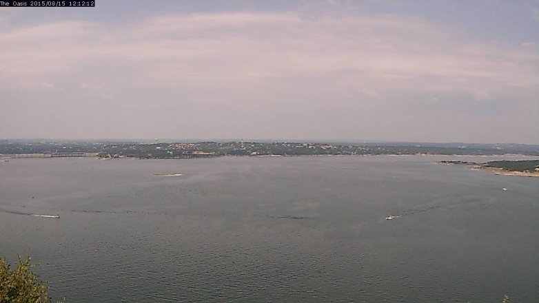 Lake Travis webcam, August 15, 2015 11:20 AM CT