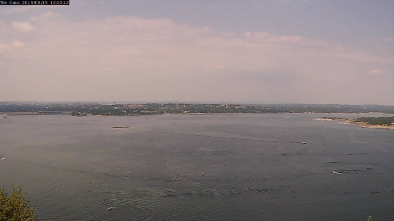 Lake Travis webcam, August 15, 2015 11:30 AM CT