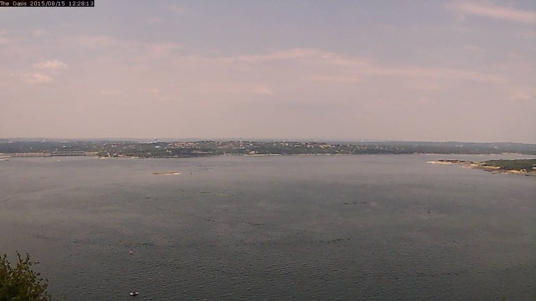 Lake Travis webcam, August 15, 2015 11:35 AM CT