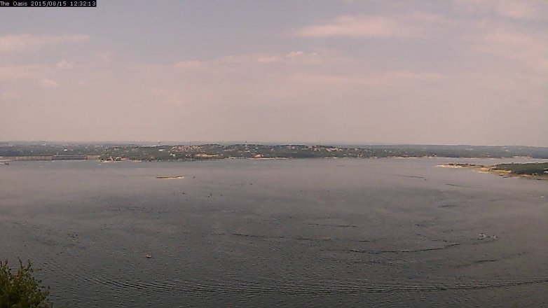 Lake Travis webcam, August 15, 2015 11:40 AM CT