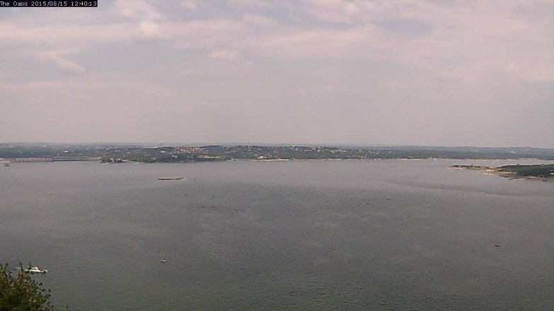 Lake Travis webcam, August 15, 2015 11:45 AM CT