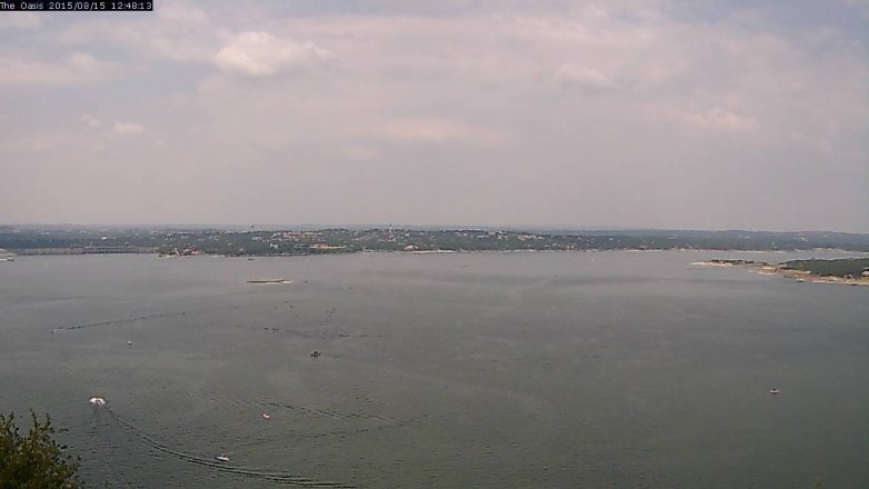 Lake Travis webcam, August 15, 2015 11:55 AM CT