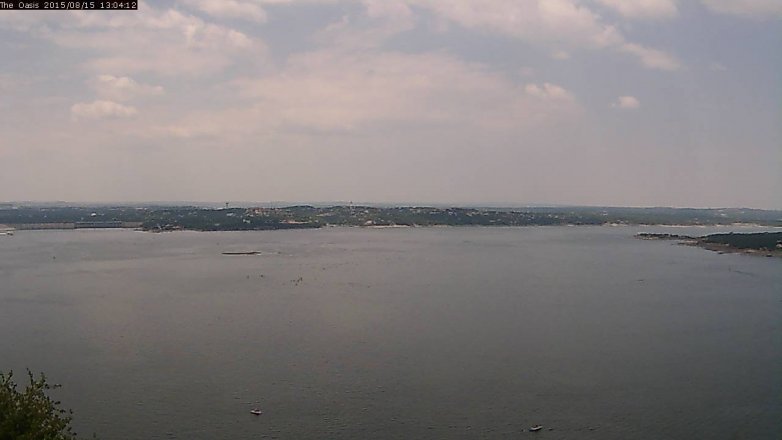 Lake Travis webcam, August 15, 2015 12:10 PM CT