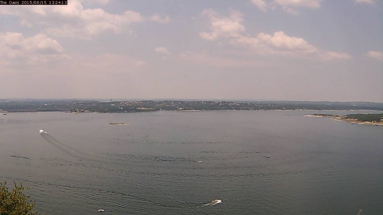 Lake Travis webcam, August 15, 2015 12:30 PM CT