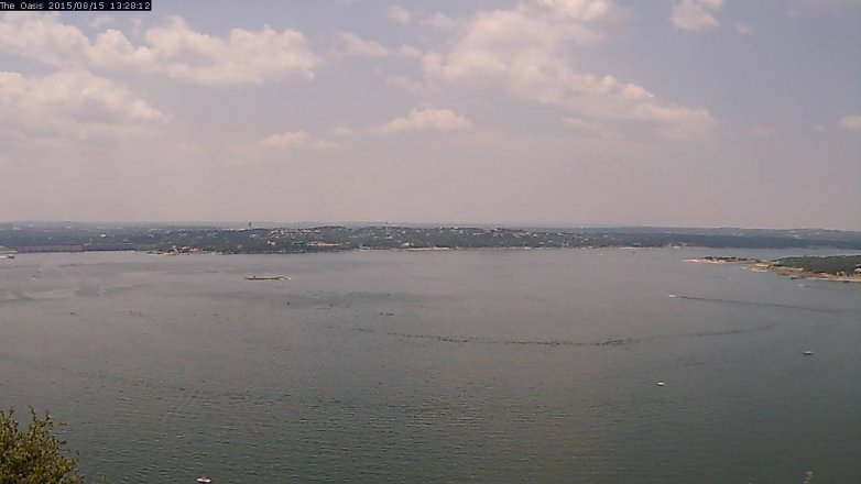 Lake Travis webcam, August 15, 2015 12:35 PM CT
