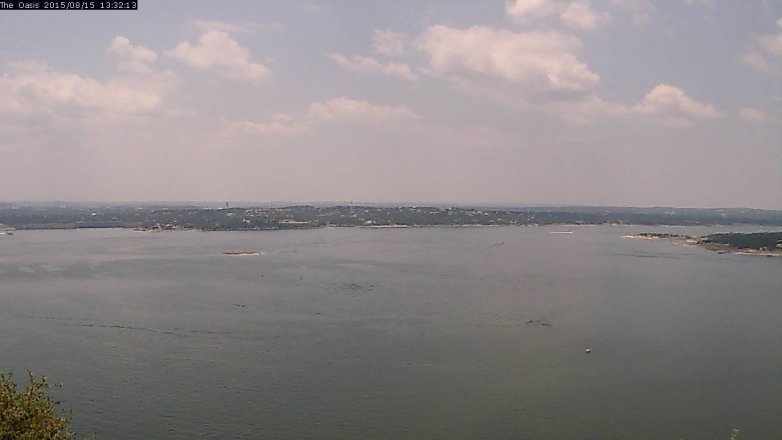 Lake Travis webcam, August 15, 2015 12:40 PM CT
