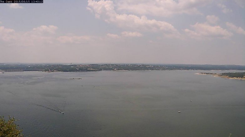 Lake Travis webcam, August 15, 2015 12:45 PM CT
