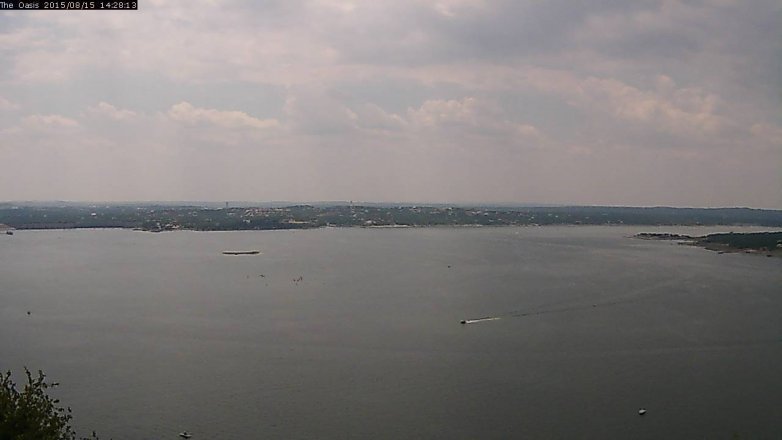 Lake Travis webcam, August 15, 2015 1:35 PM CT