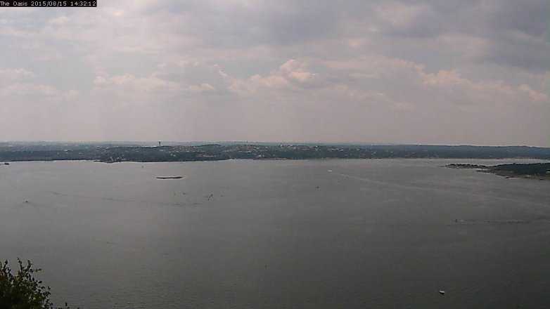 Lake Travis webcam, August 15, 2015 1:40 PM CT