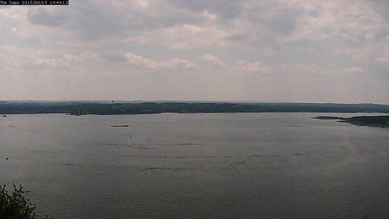 Lake Travis webcam, August 15, 2015 1:50 PM CT
