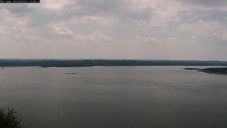 Lake Travis webcam, August 15, 2015 1:55 PM CT